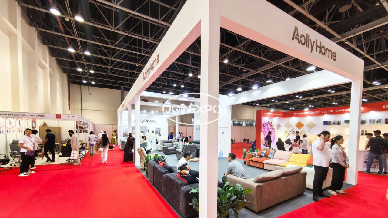 阿聯(lián)酋迪拜展臺設(shè)計(jì)搭建-浙江傲利家居閃耀迪拜家居展