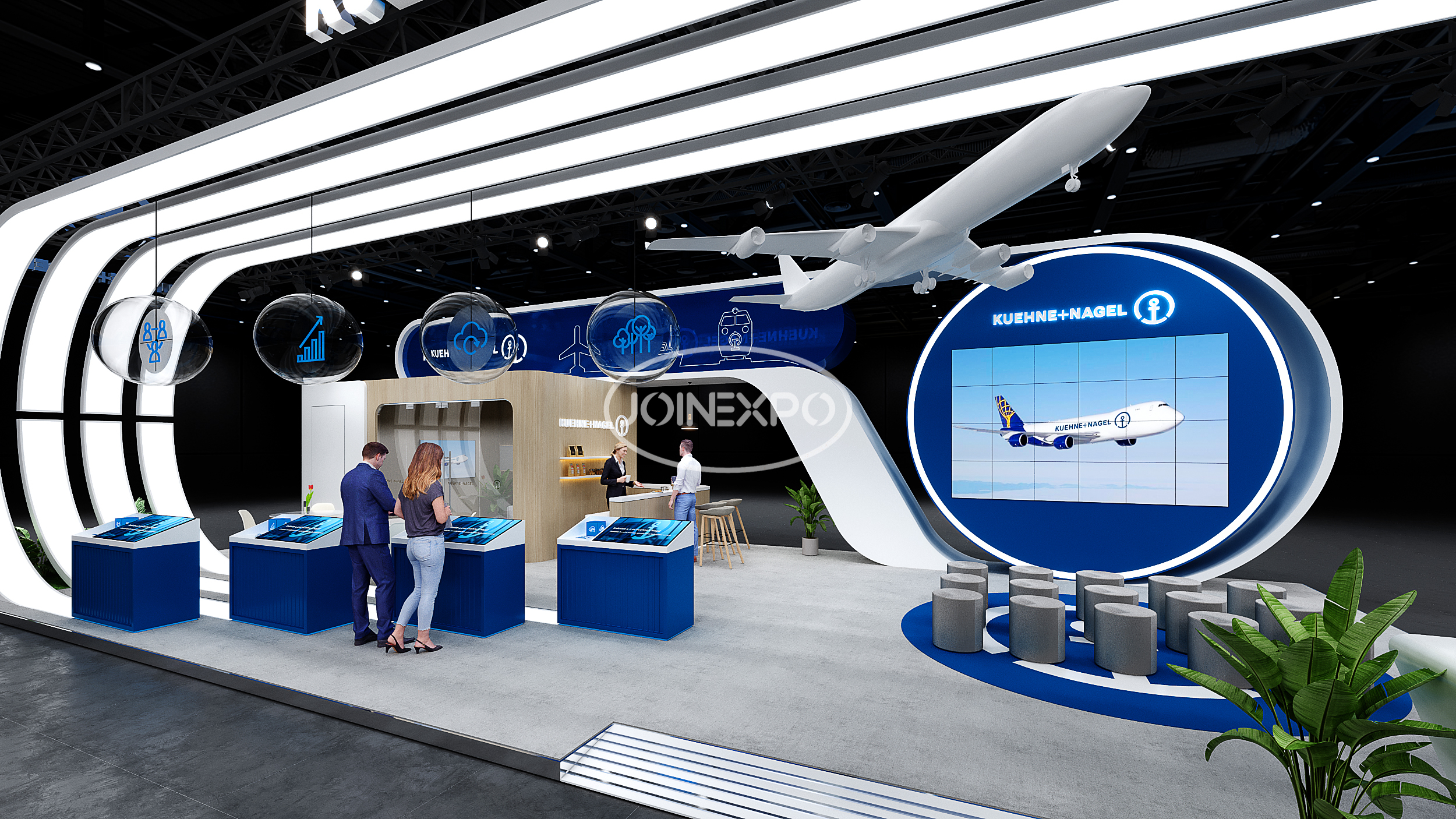 上海進(jìn)博會(huì)展臺(tái)設(shè)計(jì)丨鏈接世界，德迅物流網(wǎng)絡(luò)緊密相連